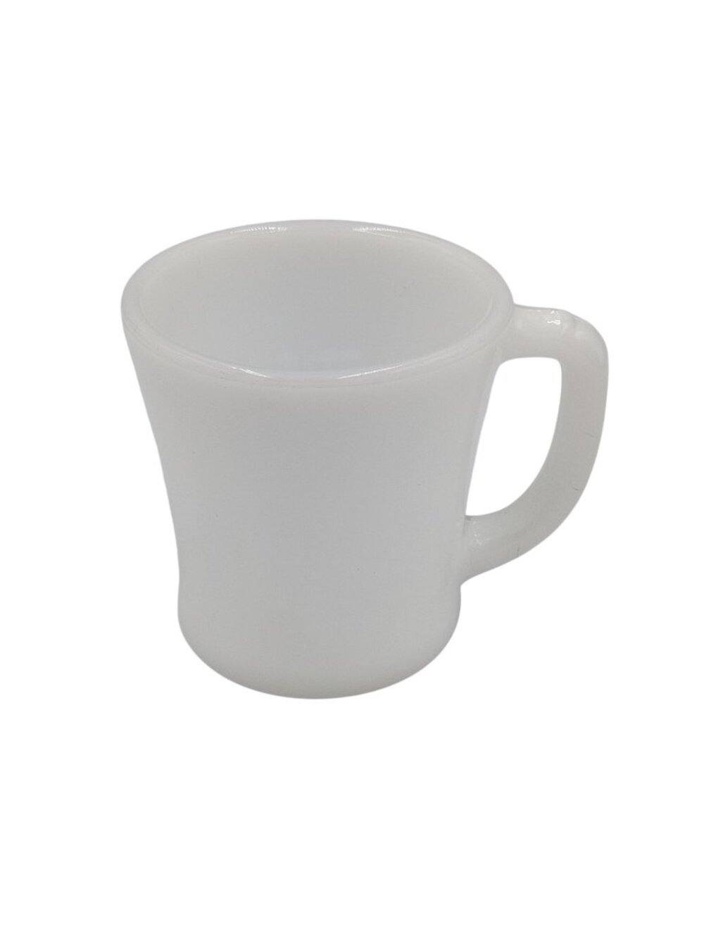 Vintage Fire-King Anchor Hocking White Milk Glass D Handle Coffee Mug USA